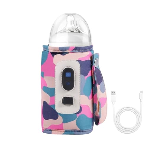 Bottle Warmer Cover - Trendy Insulated Sleeve with Strap | Portable Camouflage Milk Cover | for Milk & Water, Car Feeding, Beverage, Food, Breastfeeding And