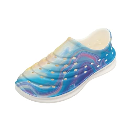 Pointodoor Rainbow Tie Dye Water Shoes for Kids Summer Fashion Clogs Quick Dry Beach Pool Swim Sandals Sneakers for Boys Girls