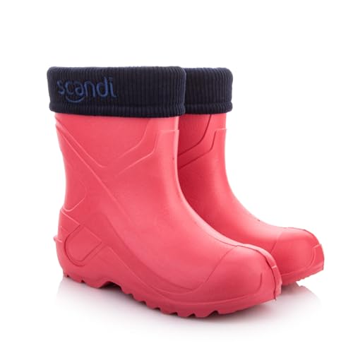 Bottes de pluie Lemigo pour enfants et jeunes en EVA ultra-léger avec doublure amovible