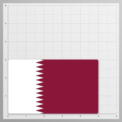 Image of World Country Flag Decal Stickers - Two Pack - for Cars Windows Bumpers Laptops Tablets Tumblers Cups Walls (Qatar)