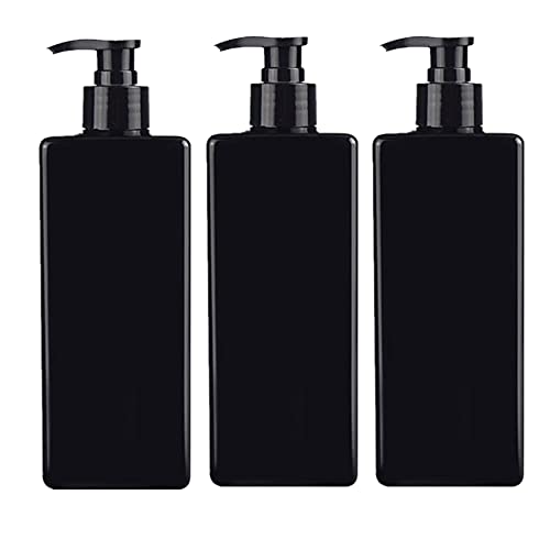 Kaikso-In 3 botellas dispensador de loción y jabón, 500 ml de jabón vacío, dispensador de loción de champú y loción de plástico para champú líquido jabón de manos gel de ducha aceite esencial Cover