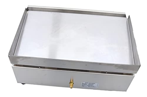 Techtongda Lpg Gas Grill Stainless Steel Countertop Flat Griddle Hot Plate Bbq Teppanyaki Grill With Adjustable Temperature Control For Commercial Restaurant Kitchen 2800Pa (21.26"*13.39" # 134222) #TOP4