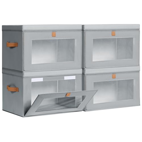 Homsorout Large Closet Storage Bins - Collapsible Storage Bins with