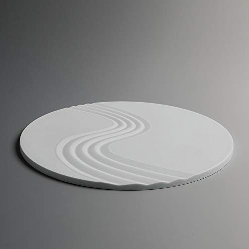 ICNBUYS Zen-Garten-Untersetzer 2 Stück, Silikon, rutschfesten, hitzebeständigen Topf- und Getränke-Untersetzern mit 19 cm Durchmesser - Dekorativ, geeignet für Geschirrspüler, Mikrowelle & Ofen Cover