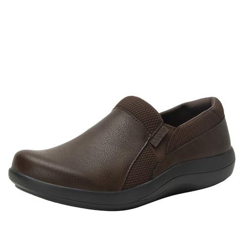 Alegria Women's Duette Fudge Professional Slip On All-Day Comfort Shoes 9 Wide Width US
