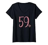 Photo Gallery numero 59, cinquantanove per le donne 59 anni 59 ° compleanno maglietta con collo a v Photo Gallery numero 59, cinquantanove per le donne 59 anni 59 ° compleanno maglietta con collo a v