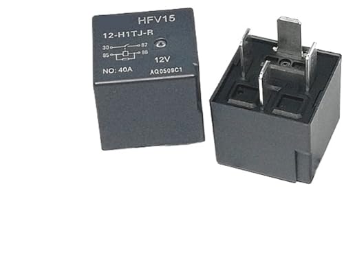 Relais 12V HFV15-12-H1TJ-R robuste 40A à 4 broches cuivrées