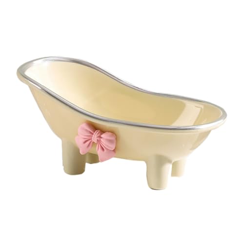 INOOMP Portasapone Compatto Da Bagno in Abs Design Elegante a Fiocco, Vassoio Portasapone Riutilizzabile Per Piano Cucina e Doccia, Contenitore Sapone Leggero Per Uso Domestico