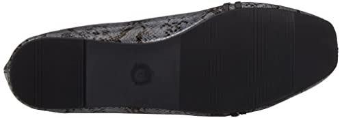 Image of Women Printed Diva Loafer Flats in a Snakeskin Printed Faux Leather Grey 9