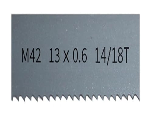 Hojas de sierra de cinta bimetálicas M42 de 1/2', 1085-2560 x 13 mm, 6/14 dientes por pulgada, for cortar madera dura y metal.(14-18Tpi,Length 2560mm)