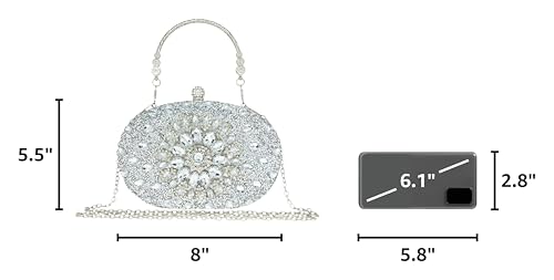 Image of MAIRLOM Rhinestone Clutch Purses for Women Evening Bag Sparkly Handbag | Diamond Clutches Purse Glitter Crystal Gemstone Shoulder Bags Luxury Handbags for Wedding Formal Party Prom