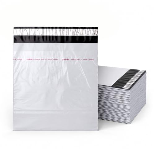 Image of BonKaso 14x17 Inch Poly Courier Bags with POD | 55 Micron Tamper-Proof Self-Adhesive Shipping Envelopes for Packaging & E-commerce Parcels | Waterproof Mailers - Pack of 100