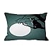 635 Fundas De Almohada Durable Oficina Fundas para Cojines Novedad Sofá Protectora De Almohada Chesire Gato De Cheshire A La Luz De La Luna Alice Moon Wonderland Almohada Cubierta 45X45Cm
