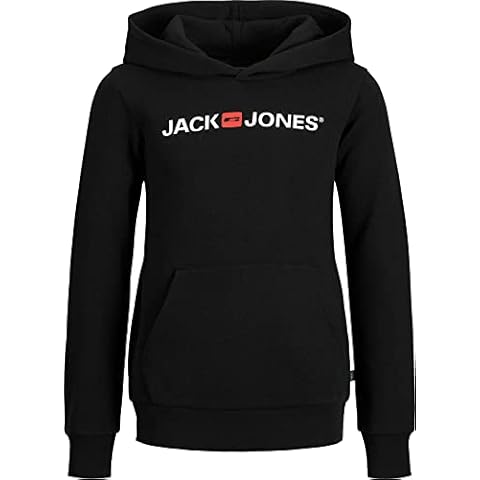 JACK&JONES JUNIOR Jungen JJECORP Old Logo Sweat Hood NOOS JNR Kapuzenpullover, Black, 176 Cover