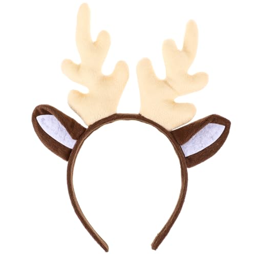Bandeau de Noël de cerf, serre-tête pour fêtes et décoration festive de coiffure