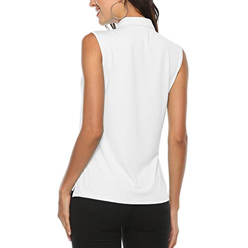 Image of AIRIKE Golf Polo Shirts for Women Sleeveless Summer Sports Athletic Fashionable Workwear-Quick Dry Womens Tank Tops