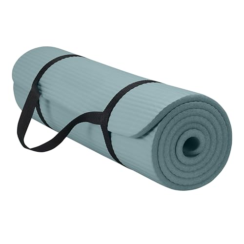 Gaiam Thick 10mm Yoga Mat with Carrying Strap