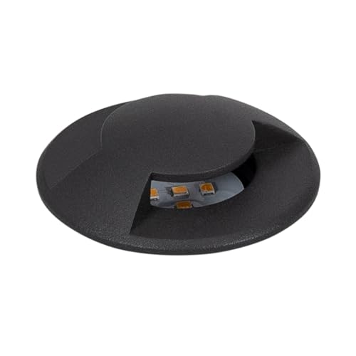 LEDKIA LIGHTING Baliza Exterior LED Empotrable Suelo 2L 24V DC Loto Negro 4000K Blanco Neutro