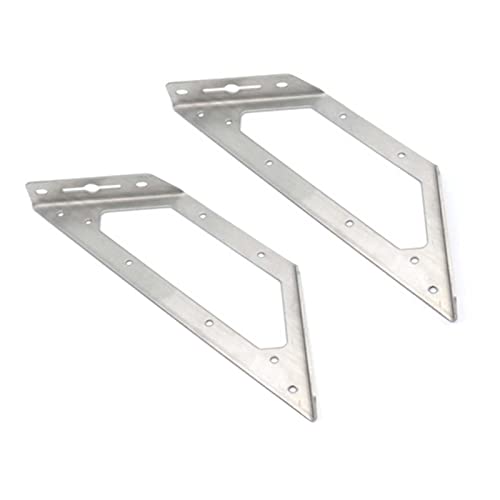 ZBYL Equerre Etagere Murale, Support en Acier Inoxydable Bricolage Peu encombrant avec vis, Support d' Étagères pour Cuisine Chambre, 200 mm/300 mm, Noir, 2 pièces Cover