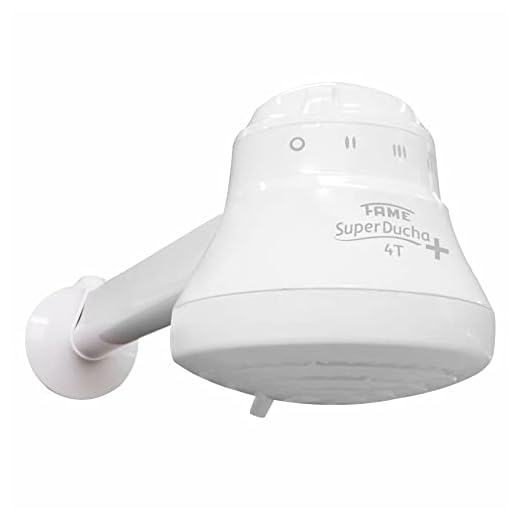 FAME - Electric shower 110V - 4 temperatures. Includes: Head, hose with hand head + support, installation tube, free spare resistance included.