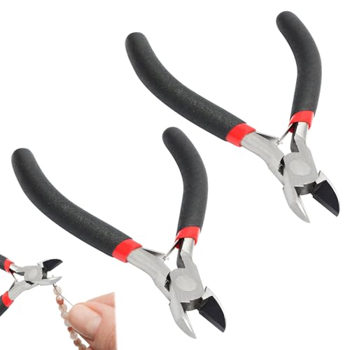 Wire Cutters Small,2PCS Side Cutters,Pliers for Jewelry Making,Wire Snips for Floral Guitar Strings Cut Needs