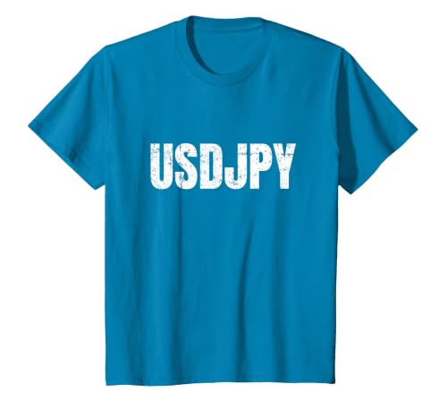 USDJPY Dollar Yen Shirt Currency Pair Forex Tee T-Shirt, Youth, Sapphire Blue, Medium
