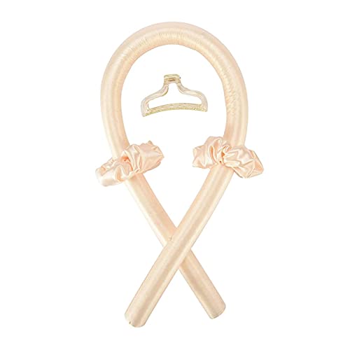 Portable Heatless Hair Curler, Simple Elegant Pearl Cotton Heatless Curling Ribbon, Practical Heatless Curler Soft Headband Wave Shapers Hair Curlers Heatless Curling Rod for DIY Hair Styling