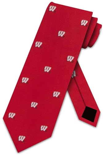 Eagles Wings Wisconsin Ties Badgers Mens College Neckties (Repeat Microfiber)