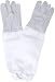 1 x Pair Beekeeping Protective Gloves with Vented Long Sleeves (Grey White)
