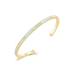 thin open cuff bracelet-yellow color