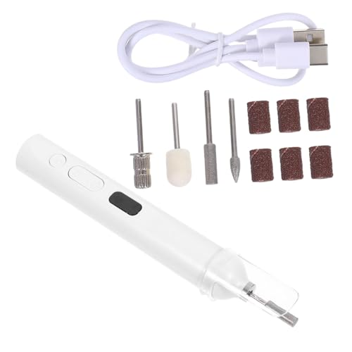 Abaodam Máquina De Manicura Broca Para Callos Manicura Quitar Brocas Taladrar Clavos Ligero Inalámbrico Trozos De Uñas De Piel Muerta Lima De Uñas Eléctrica El Plastico Blanco