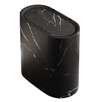 Small Trash Can With Lid, Slim Decorative Waste Bin, Bathroom Trash Can ...