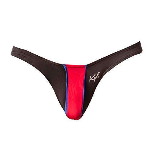 Kyle Sexy Mens Lava Stripe Bikini Underpants Pouch Enhancing Low Waist Mesh Underwear