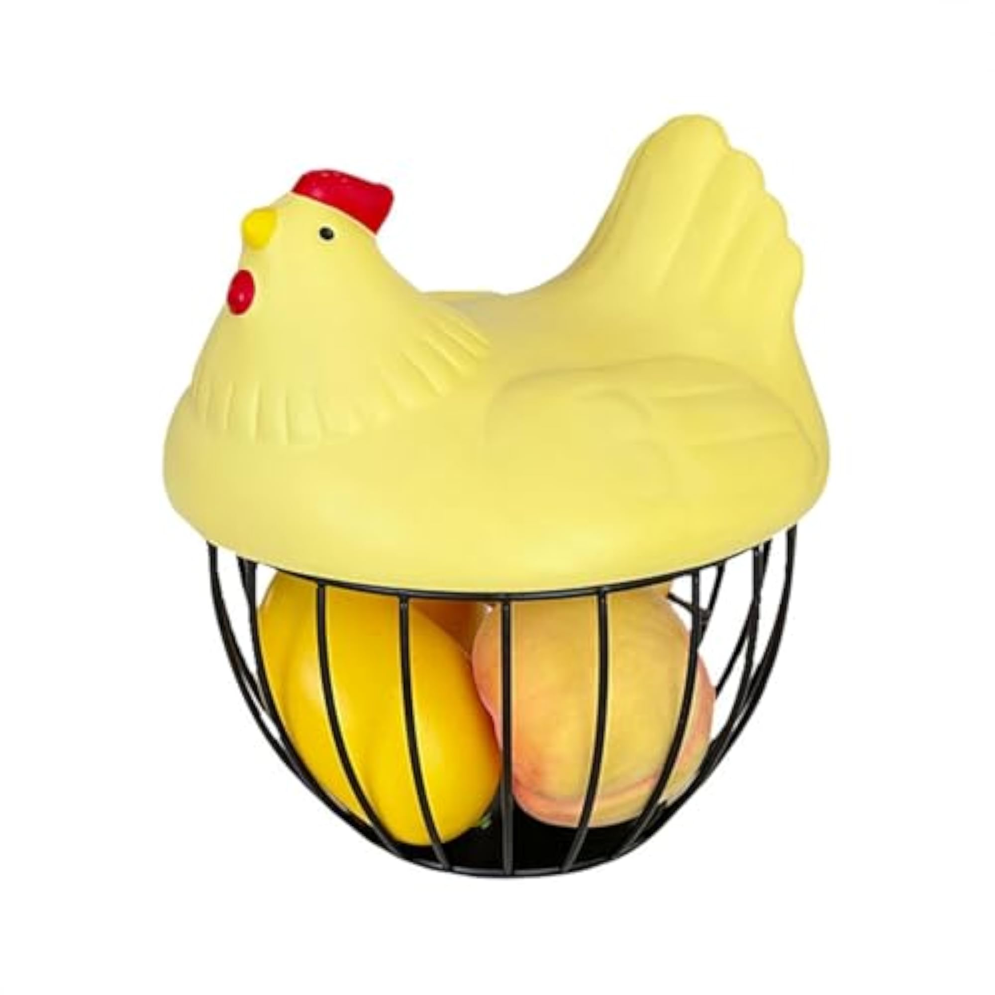 Rustic Chicken Egg Basket for Kitchen Storage