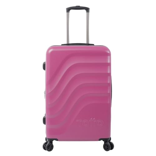 Valise cabina Totto Bazy+ rose trolley moyen bagage de soute léger