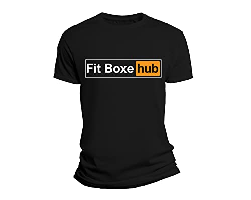 Tshirt Fit Boxe Hub Passione Boxe t-Shirt Parodia ****Hub Magliette Divertenti Sport Idea Regalo Amico