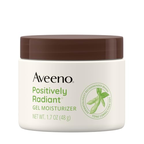 Aveeno Positively Radiant Brightening Gel Facial Moisturizer with Hyaluronic Acid & Tone-Correcting...