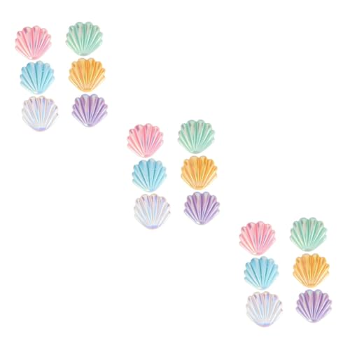Hemobllo 3 Series Imanes De Nevera con Forma De Concha Pegatinas De Resina Magnéticas Decorativas para Hogar Y Oficina Paquete De Pequeñas Y Duraderas 6 Piezas X 3