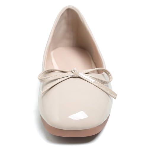 Image of Dear Time Women's Casual Foldable Ballet Flats Square Toe Ballerina Flats Shoes Comfortable
