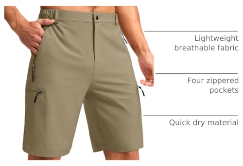 Image of G Gradual Men's Hiking Cargo Shorts 9 inch Quick Dry Lightweight with 4 Pockets