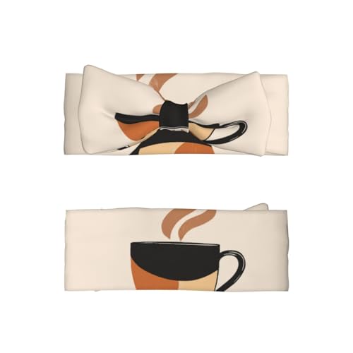 0-6 Months Baby Bow Hairband for Newborn, Infant, Toddler, Elastic Bow Headband, Minimalist Coffee Decorative Headband2