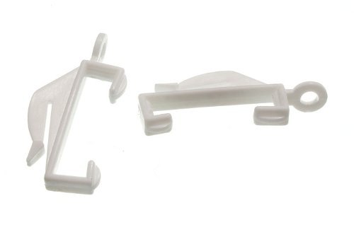 Apollo FurnishingsWhite Curtain Glides Decorail Curtain Track Gliders Valance Hooks - Pack Of 14