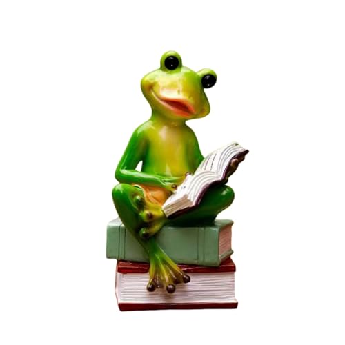Figura Decorativa Rana Leyendo en Pilas miniatura 1