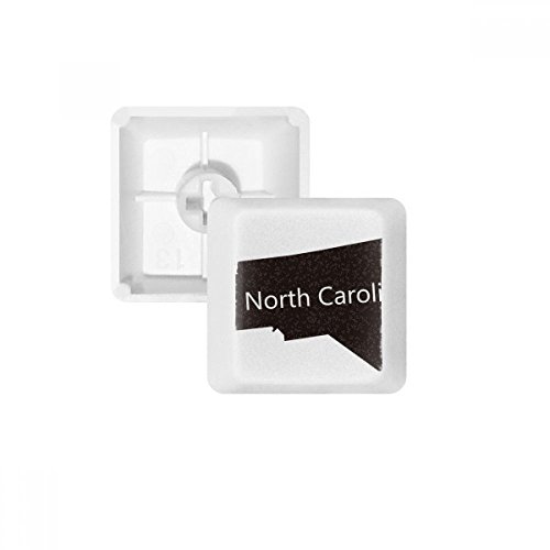 Keycaps PBT Silhouette Map de Caroline du Nord OEM Blanc Multicolore pour Clavier Mécanique