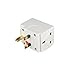 3-Wege-Doppelstecker-Adapter, Multi-Stecker-Verlängerungssteckdosen-Adapter, UK-3-polige Steckdosenverlängerung, 13 A, Power Extender Multiplug Block für Küche Büro PC TV & Innenbeleuchtung