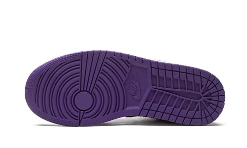 Image of Nike Women's WMNS Air Jordan 1 Mid Trainers, White Court Purple Black, 48.5 EU