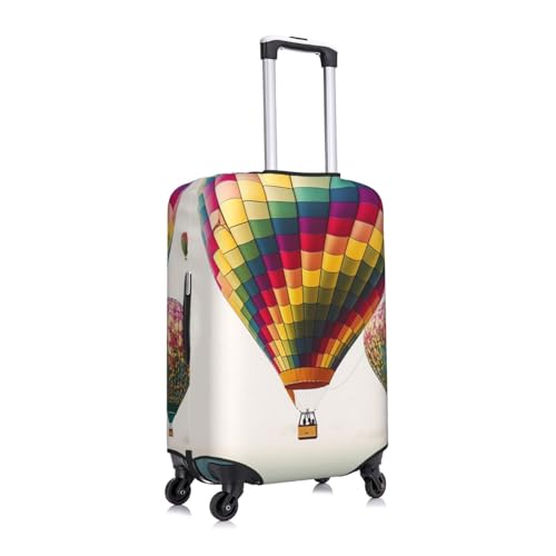Color Hot Air Balloon Luggage Cover Washable Suitcase Covers Tsa Approved Elastic Spandex Suitcase Protector Anti-Scratch Travel Baggage Cover Fit 18-32 Inch Luggage3