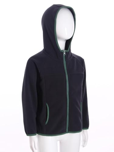 Linjinx Kids Girls Hooded Fleece Lined Windproof Jacket Long Sleeve Full Zip Coat Winter Outerwear with Pockets4