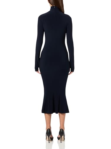 Norma Kamali Women's Long Sleeve Turtle Fishtail Dress to Midcalf (24)2