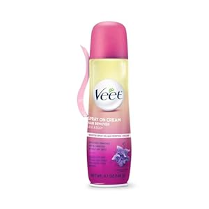 Veet Spray On Hair Removal Cream, legs & Body, Sensitive Formula, 150 Ml, 150 Milliliters